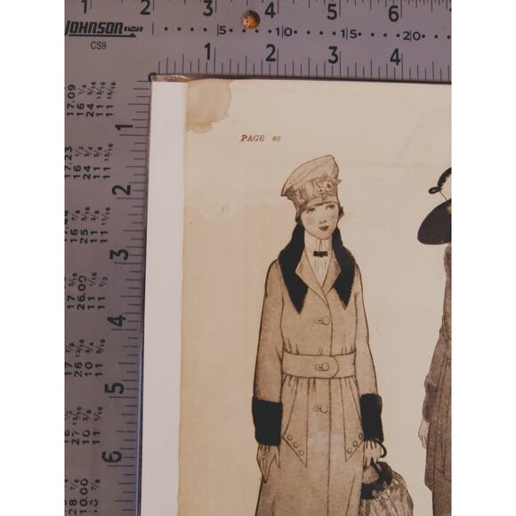 1918 Womans Fashion‎ 1910s Apparel Original Vtg Magazine Page for Display - Picture 6 of 10